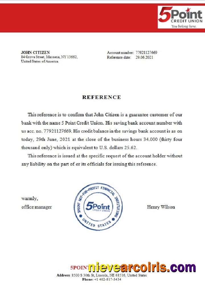 USA 5Point Bank reference